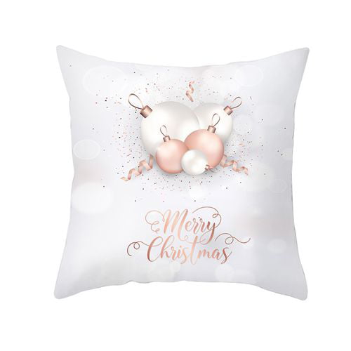 18x18" Christmas Pillow Case Rose Gold Cushion Cover Home Decoration Covers